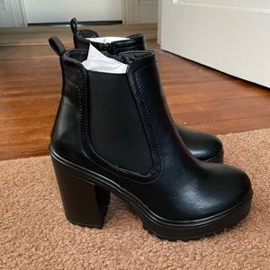 Black heal booties